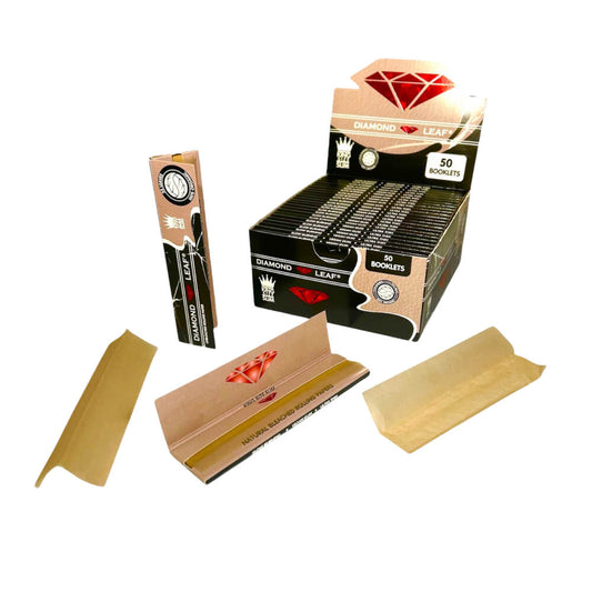 Diamond Leaf King Size Slim Zigarettenpapier, ungebleicht, 50 Stück