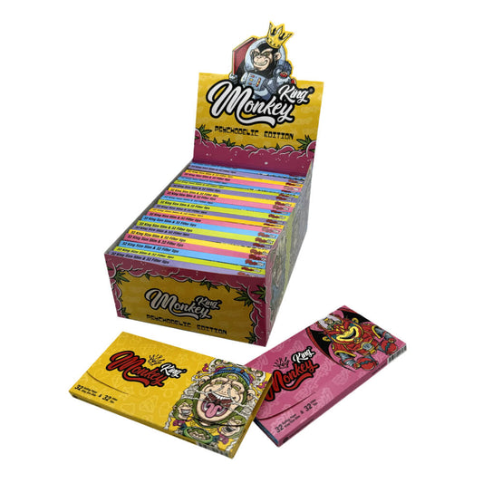 Monkey King Monkey Pack Slim Psychedelic Edition Rolling Paper (24 Stück/Display)