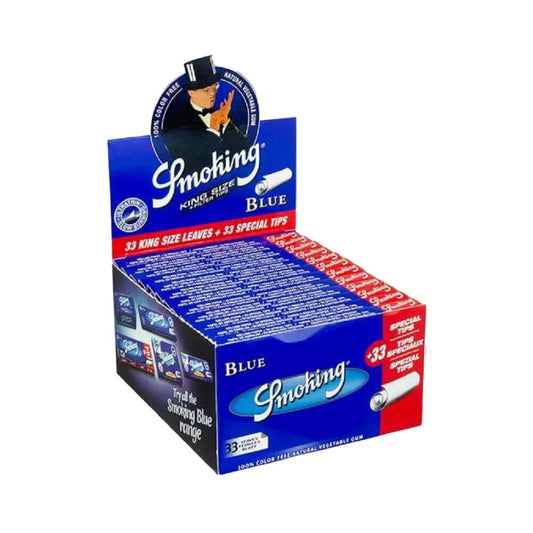 Smoking Master Slim Blue King Size Zigarettenpapier, 24 Heftchen + 33 Filtertips