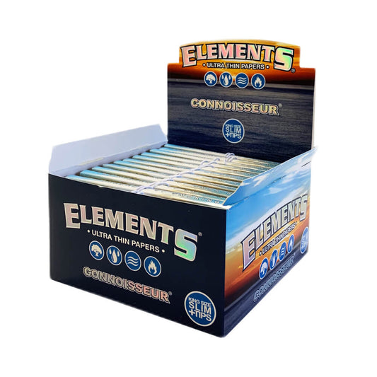 Elements Connoisseur Kingsize Slim Zigarettenpapier + Tips (24 Stück/Display)