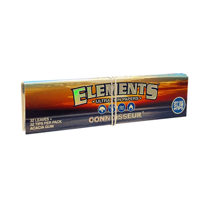 Elements Connoisseur Kingsize Slim Zigarettenpapier + Tips (24 Stück/Display)