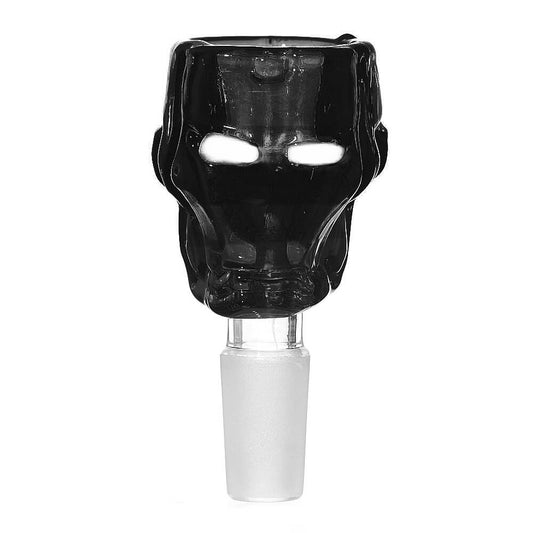 Tony Stark Bongkopf aus schwarzem Glas, 18 mm