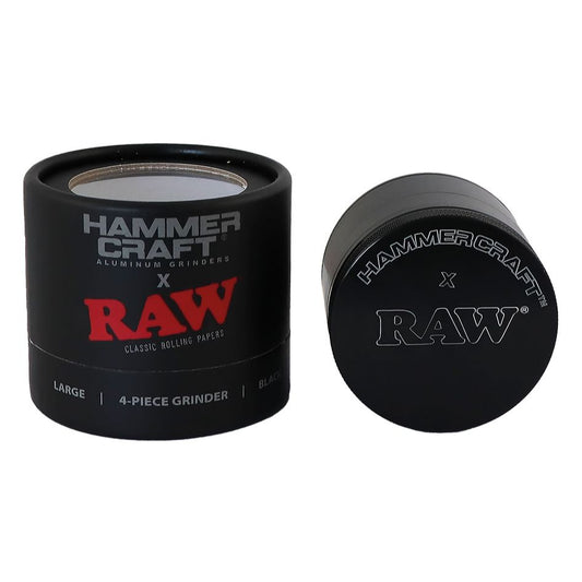 RAW Hammer Craft Großer Aluminium-Schleifer, schwarz, 4-teilig, 60 mm
