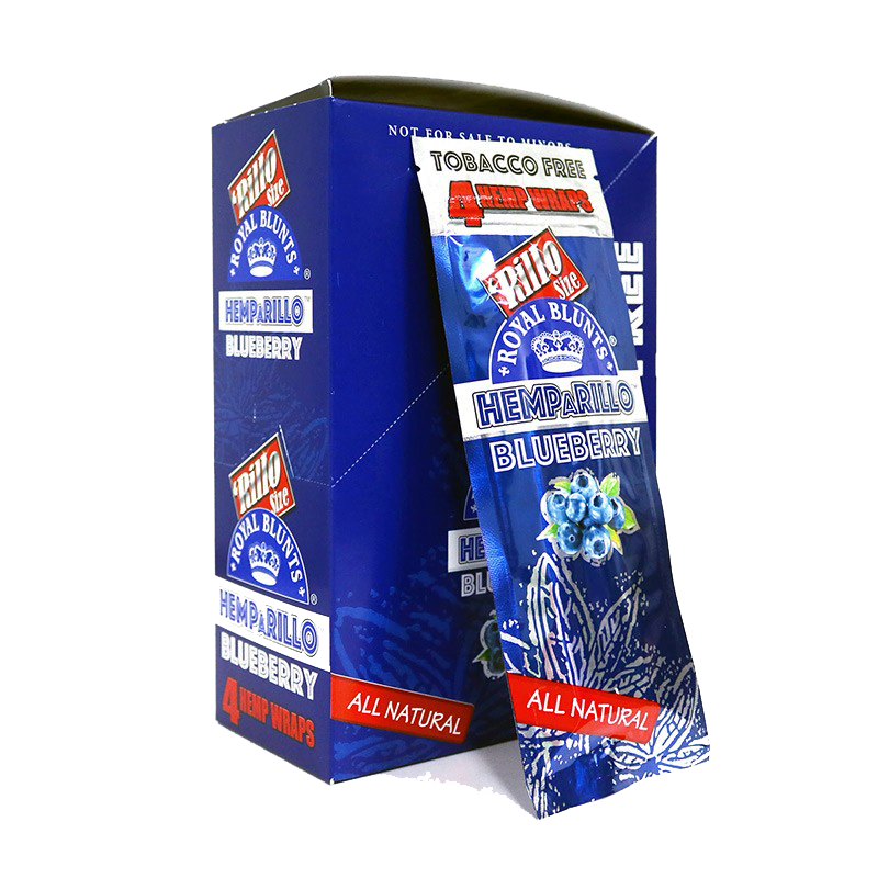 Hemparillo Hanf-Wraps Blaubeere x4 Blunts (15 Packungen/Display)