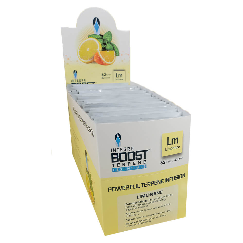 Integra Boost 2-Wege-Feuchtigkeitsregulierung Limonen-Terpene 62% RH 4 Gramm (48 Stück/Display)
