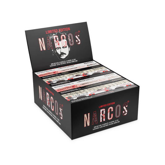 Narcos Limited Edition King Size Slim Rolling Papers + Tips (24 Stück/Display)
