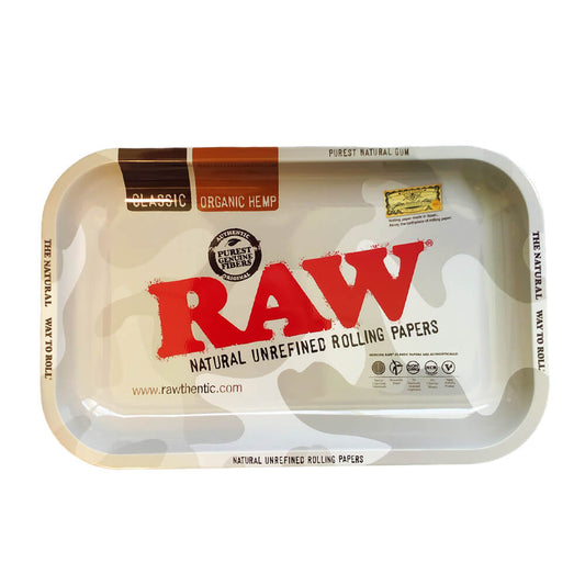 RAW Arctic Camo Medium Metall-Rolling-Tray