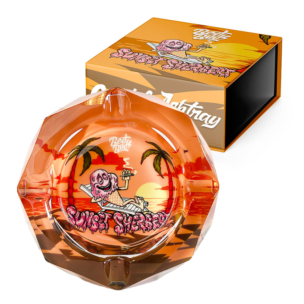 Best Buds Kristallaschenbecher mit Geschenkbox Sunset Sherbet