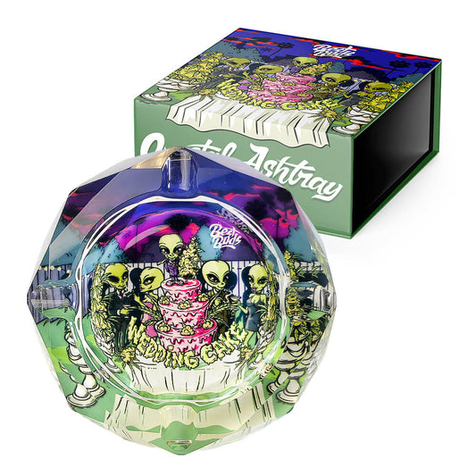 Best Buds Kristallaschenbecher mit Geschenkbox Hochzeitstorte