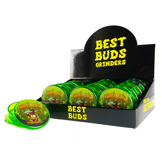 Best Buds Kunststoff-Grinder Gorilla Glue 3 Teile 50 mm (12 Stück/Display)