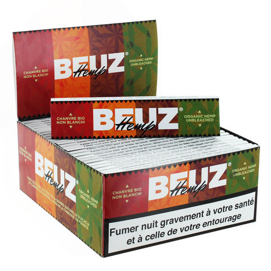Beuz King Size Slim Bio-Hanf-Drehpapier, ungebleicht (50 Stück/Display)