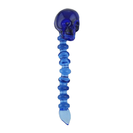 Blauer Totenkopf-Glas-Dabber