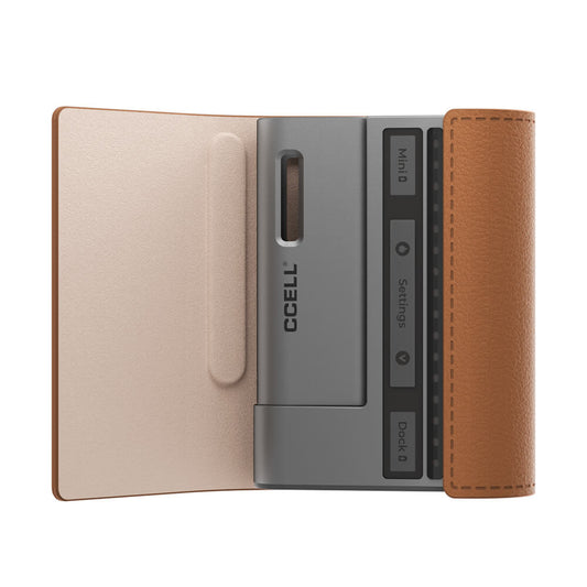 CCELL Fino Akku 190 mAh, Kakao und Mondgrau, mit Spannungsregelung, abnehmbarer Ladestation + Ladegerät