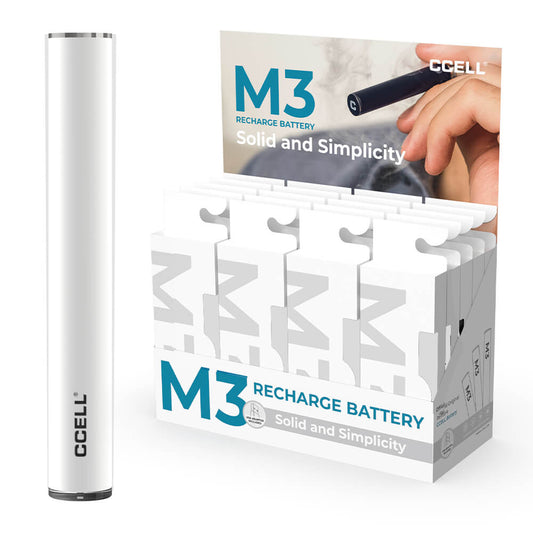 CCELL M3 Weiße Vape Pen Batterie Standard 510 Gewinde (20 Stück/Display)