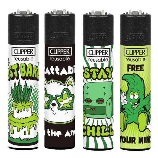 Clipper Feuerzeuge Weed States (24 Stück/Display)