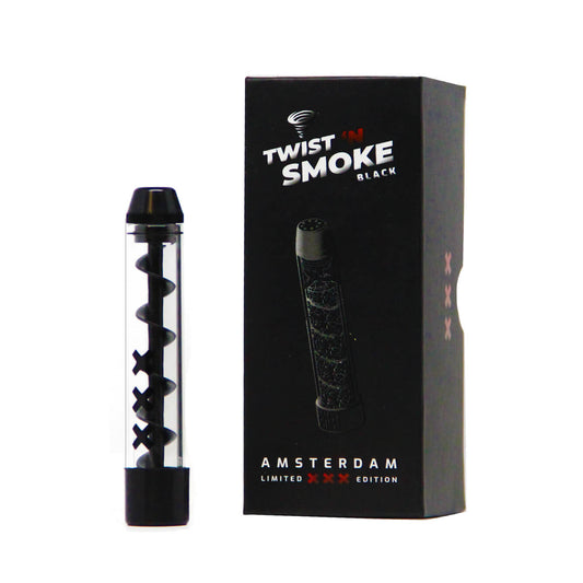 Twist &'n Smoke Twisted Glass Blunt Black Amsterdam Special Edition