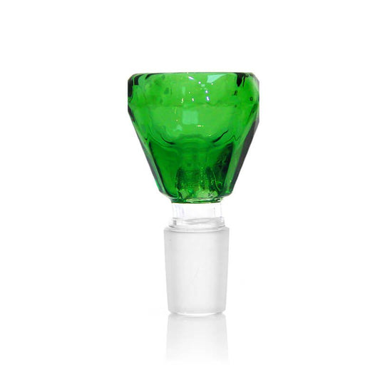 Diamantförmiger grüner Glas-Bongkopf, 18 mm