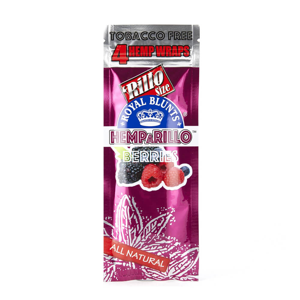 Hemparillo Hanf-Wraps Berries x4 Blunts (15 Packungen/Display)