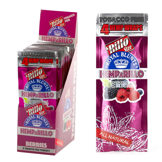 Hemparillo Hanf-Wraps Berries x4 Blunts (15 Packungen/Display)