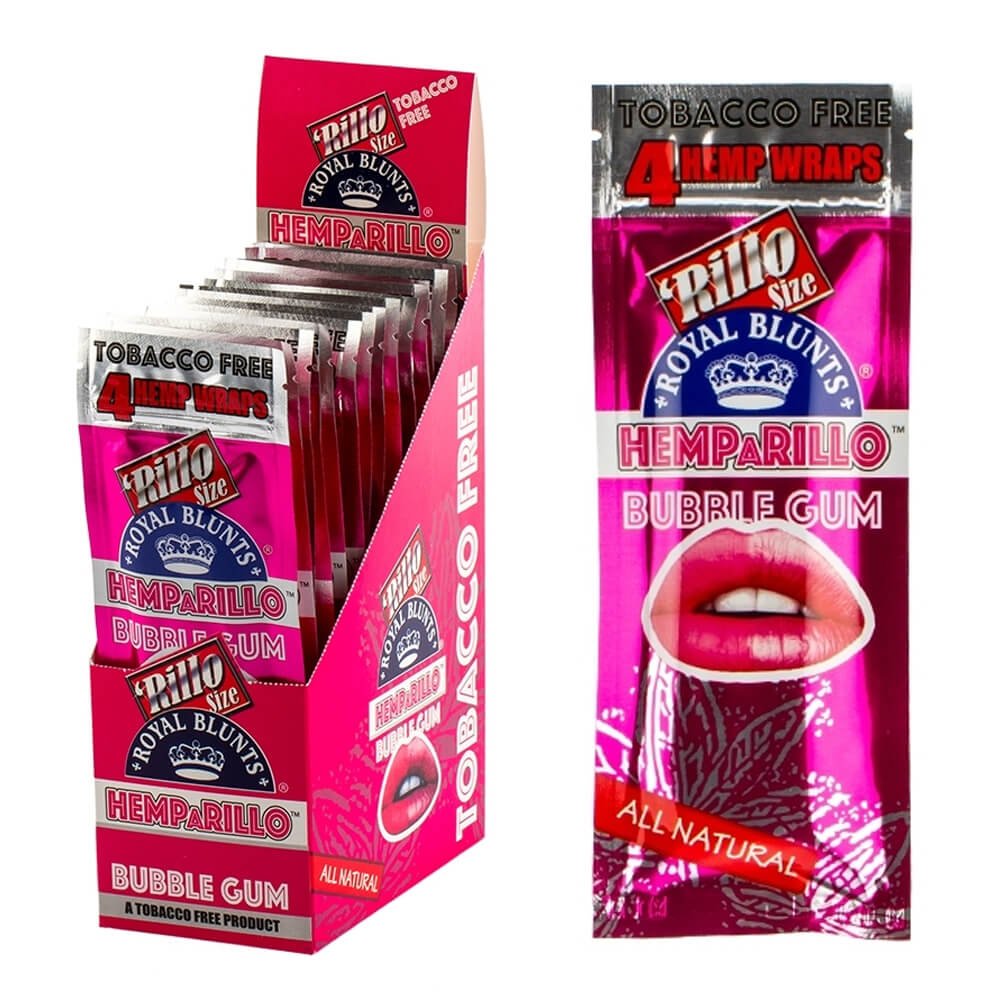 Hemparillo Hanf-Wraps Bubblegum x4 Blunts (15 Packungen/Display)