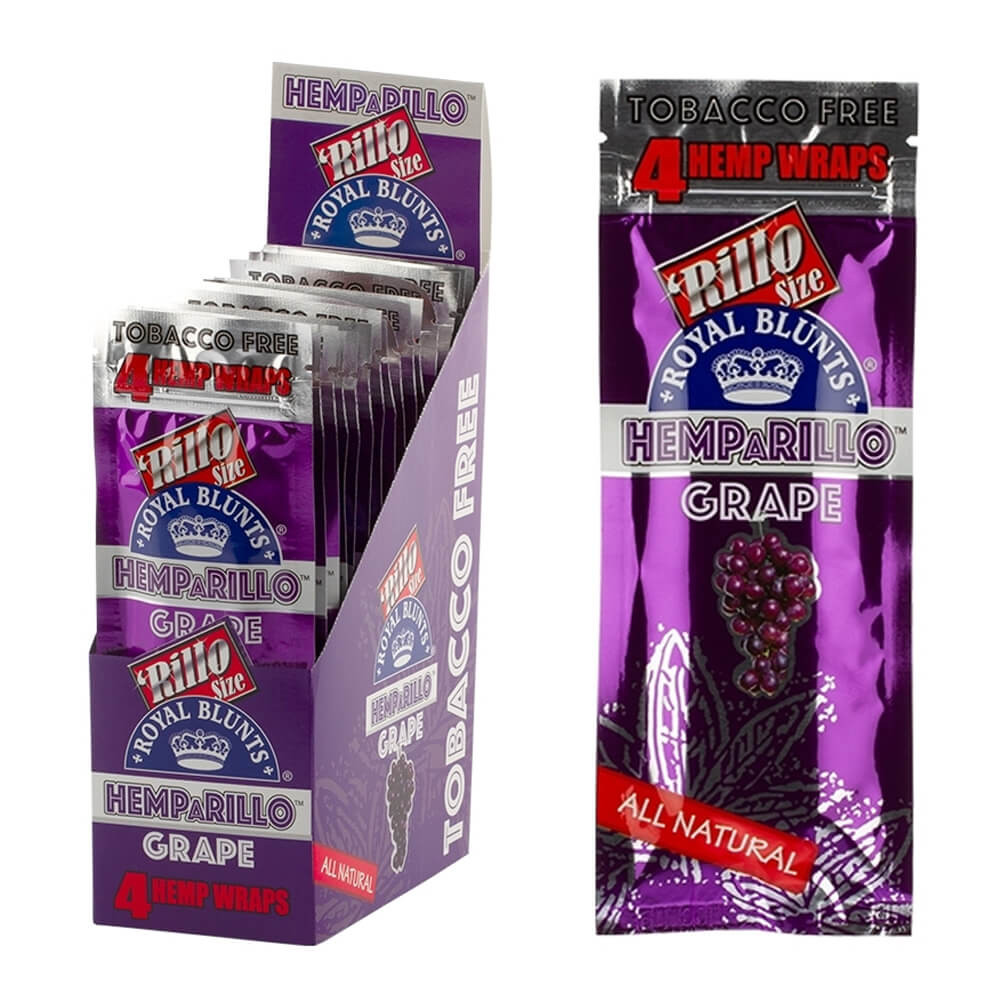 Hemparillo Hanf-Wraps Traube x4 Blunts (15 Packungen/Display)