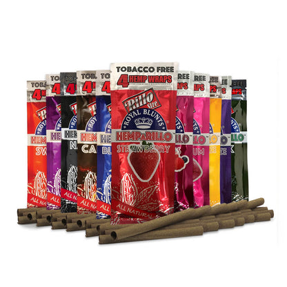 Hemparillo Hanf-Wraps Blunts Mix N Roll x4 Blunts (15 Packungen/Display)