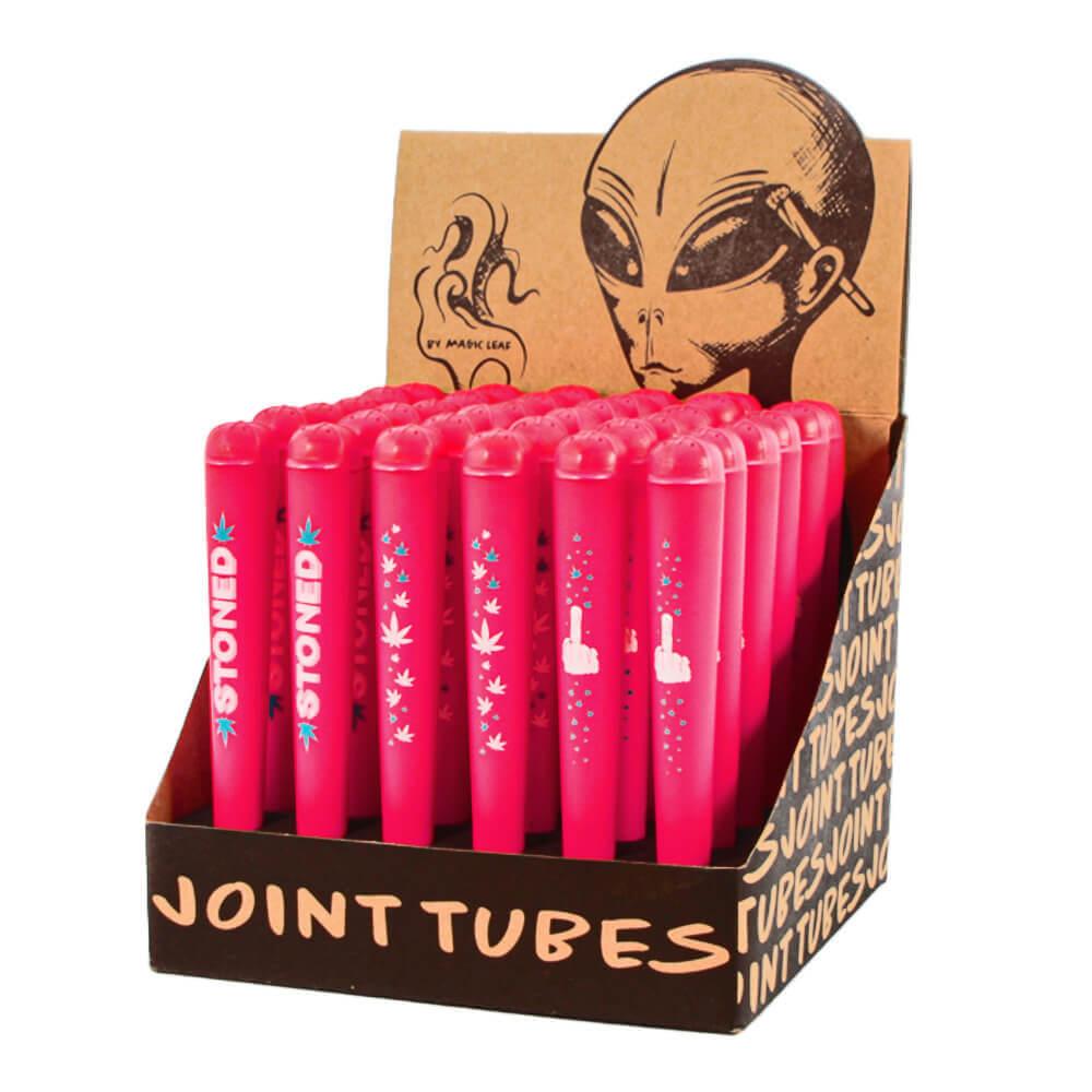 Joint Holders Stoned Cannabis Pink (36 Stück/Display)
