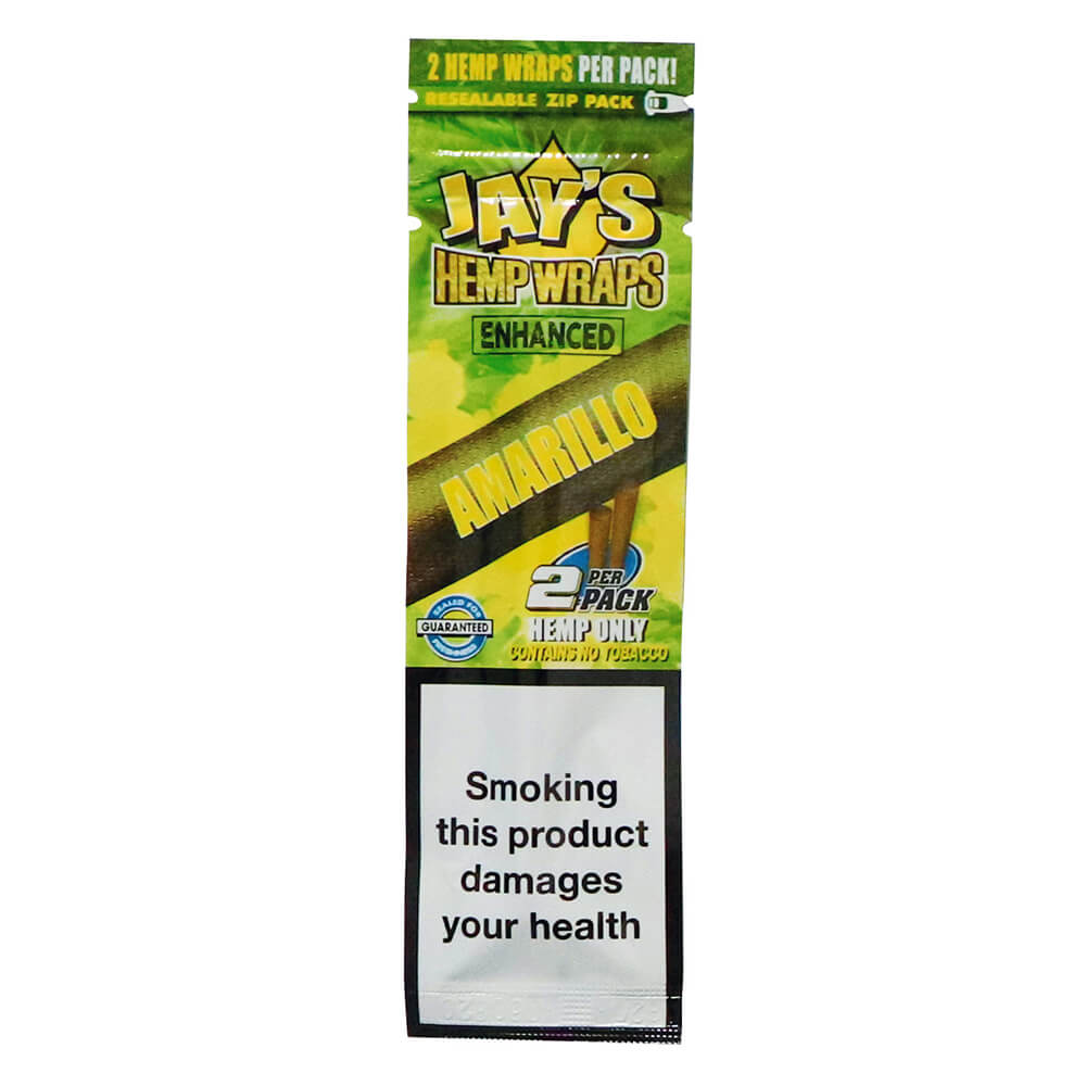 Juicy Jay's Hanf-Wraps Amarillo Zitronenkuchen, angereichert mit Terpenen (25 Stück/Display)