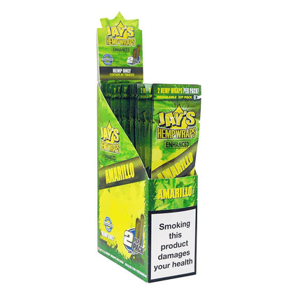 Juicy Jay's Hanf-Wraps Amarillo Zitronenkuchen, angereichert mit Terpenen (25 Stück/Display)