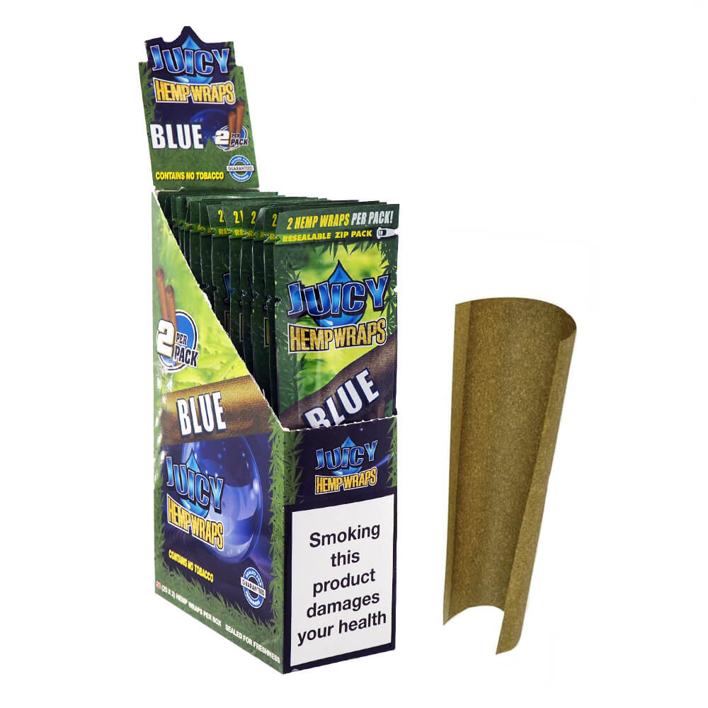 Juicy Jay's Hanf-Wraps Blunt Blue (25 Stück/Display)