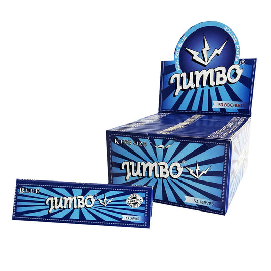 Jumbo King Size blaue Zigarettenpapiere (50 Stück/Display)