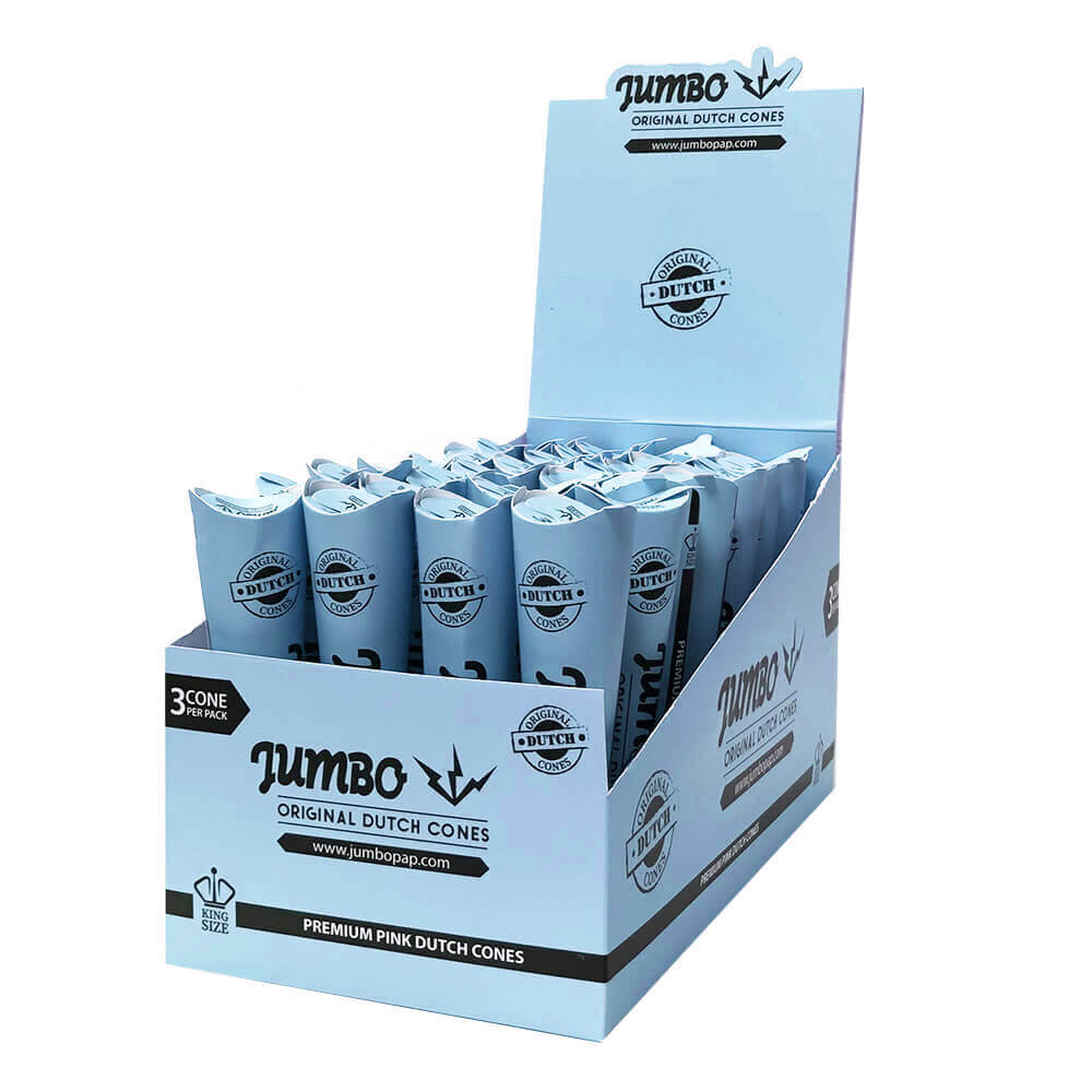 Jumbo King Size blaue Eistüten, 3 Stück (32 Packungen/Display)