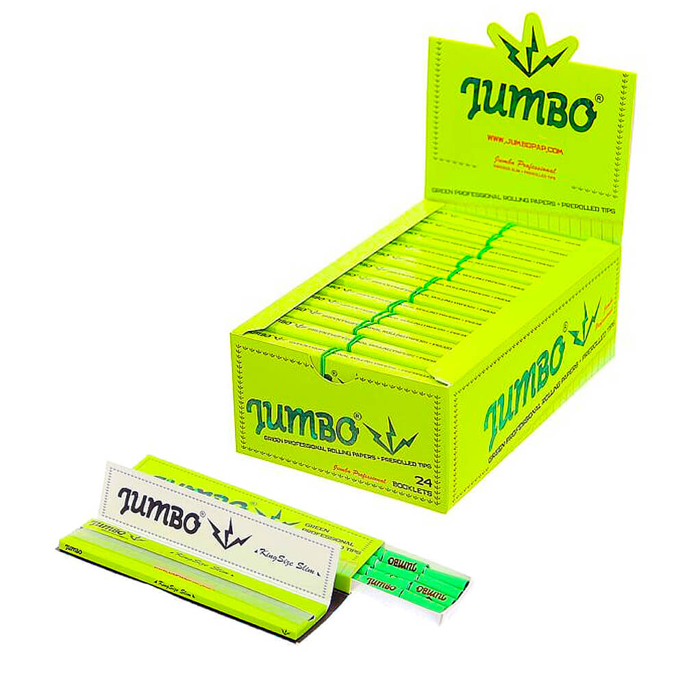 Jumbo Green Professional Zigarettenpapier mit vorgefertigten Filtertips