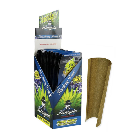 Kingpin Hanf-Wraps Blunt Blue (25 Stück/Display)