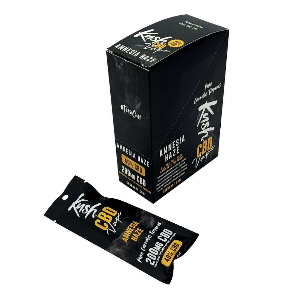Kush CBD Vape Amnesia Haze 200mg CBD Einweg-Vape-Pen (10 Stück/Display)