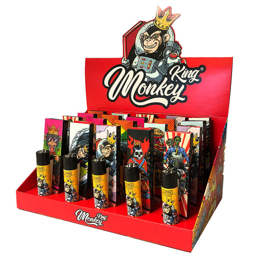 Monkey King Set Clipper mit Zigarettenpapier und Filtertips (20 Stück/Display)