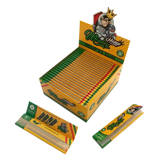 Monkey King Hemp KS Slim Rolling Papers (50 Stück/Display)