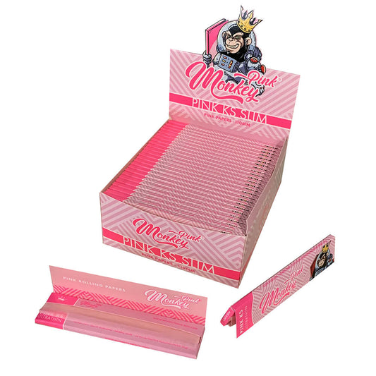 Monkey King Pink KS Slim Rolling Papers (50 Stück/Display)