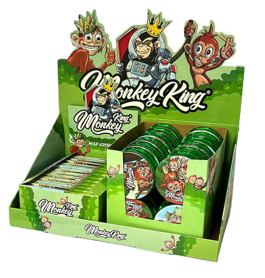 Monkey King Rolling Papers mit Tips und Grinder Wild Edition (48 Stück/Display)