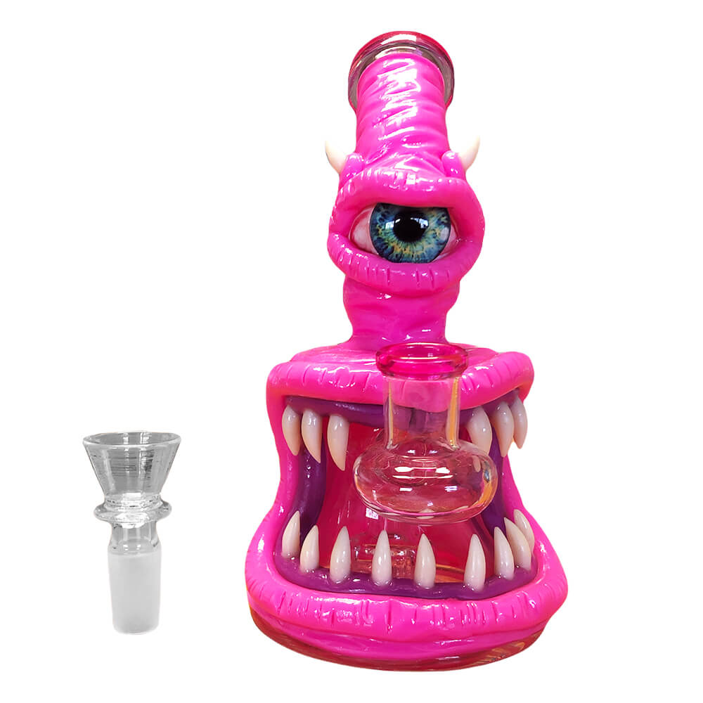 Monster Glas-Ton-Bong 16cm Pink