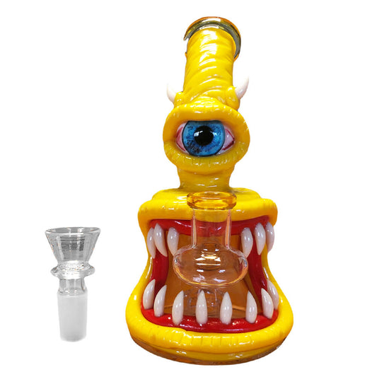 Monster Glas-Ton-Bong 16cm Gelb