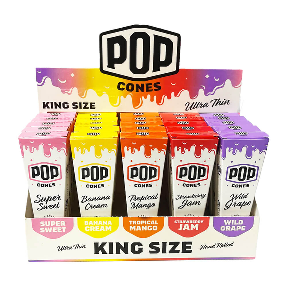 Pop Cones Ultra Thin King Size Variety Pack (25 Stück/Display)