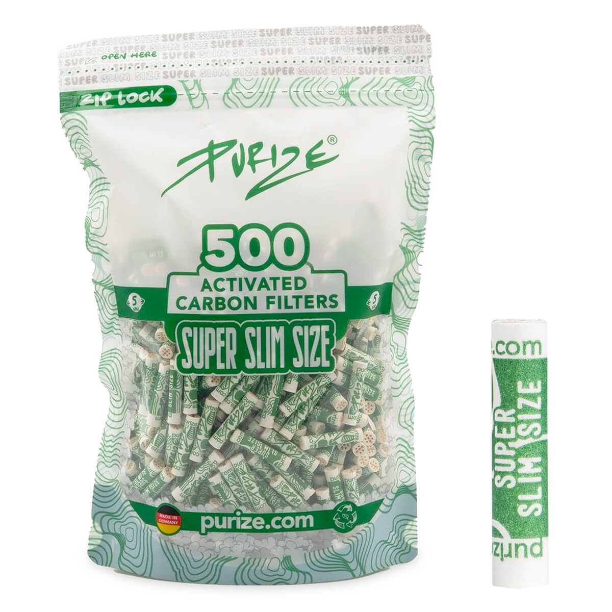 PURIZE Aktivkohlefilter – Superflaches Format 5 mm