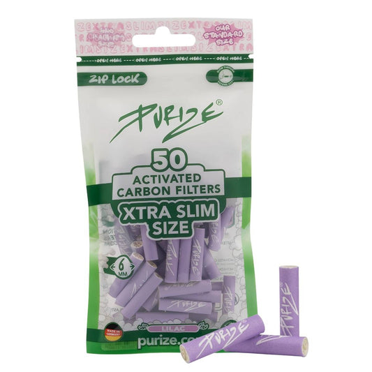 PURIZE Aktivkohlefilter – XTRA Slim Größe 6 mm (20 x 50 Stück)