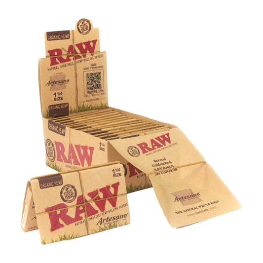 RAW Artesano Kingsize Slim Drehpapiere + Filtertips + Tablett (15 Stück/Display)