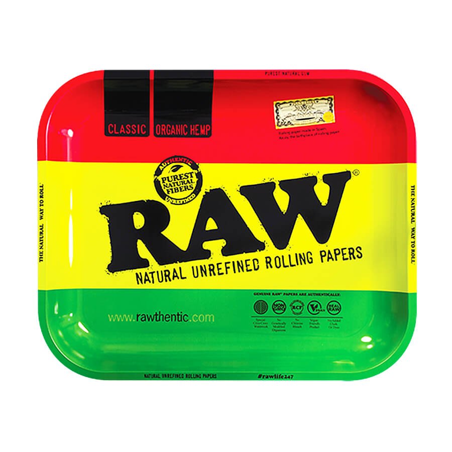 RAW Rasta Rolling Tray Groß