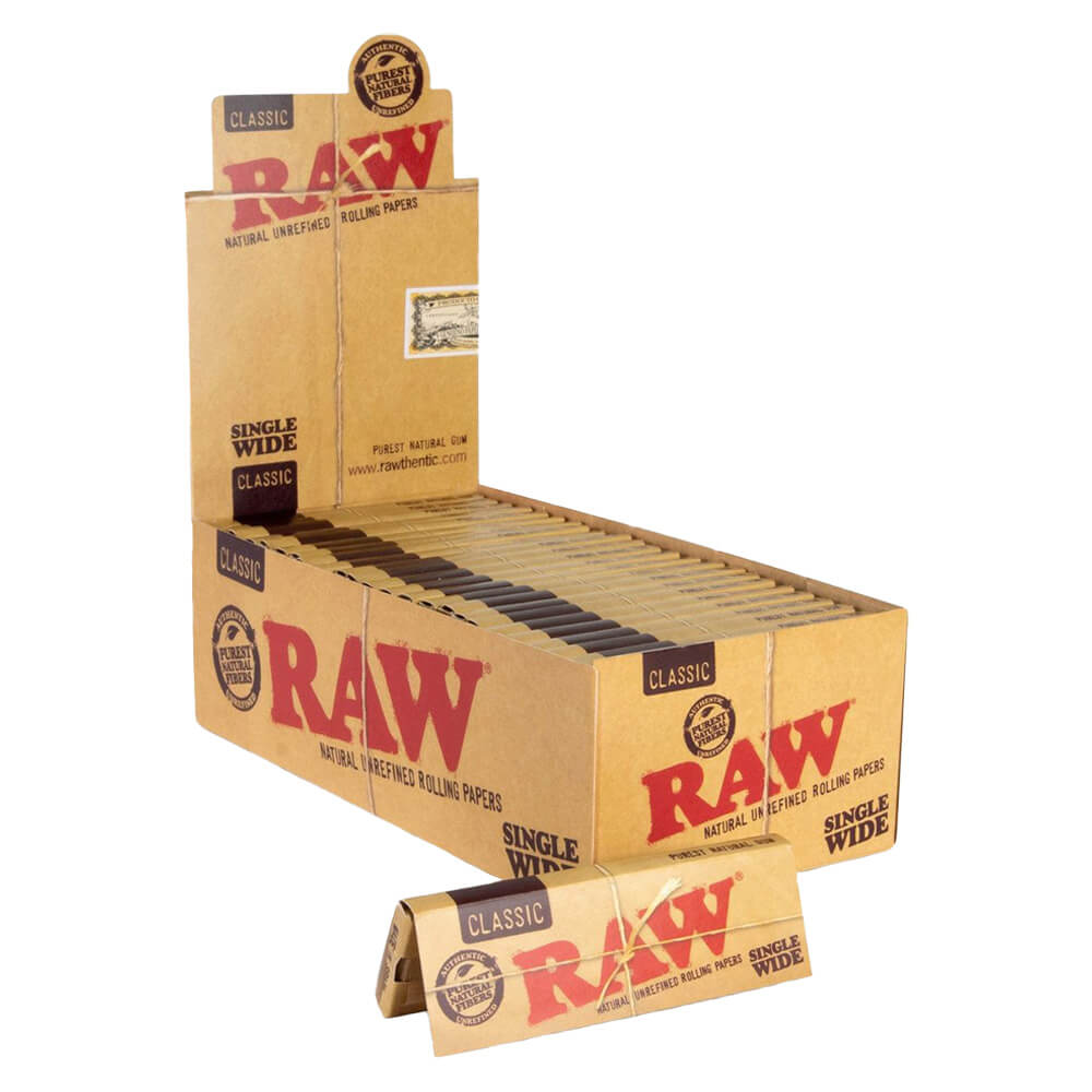 RAW Single Wide Zigarettenpapier (50 Stück/Display)