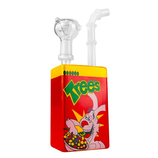 Saftglas-Bong mit Cartoon-Hasen-Frühstücksmotiv, 19 cm