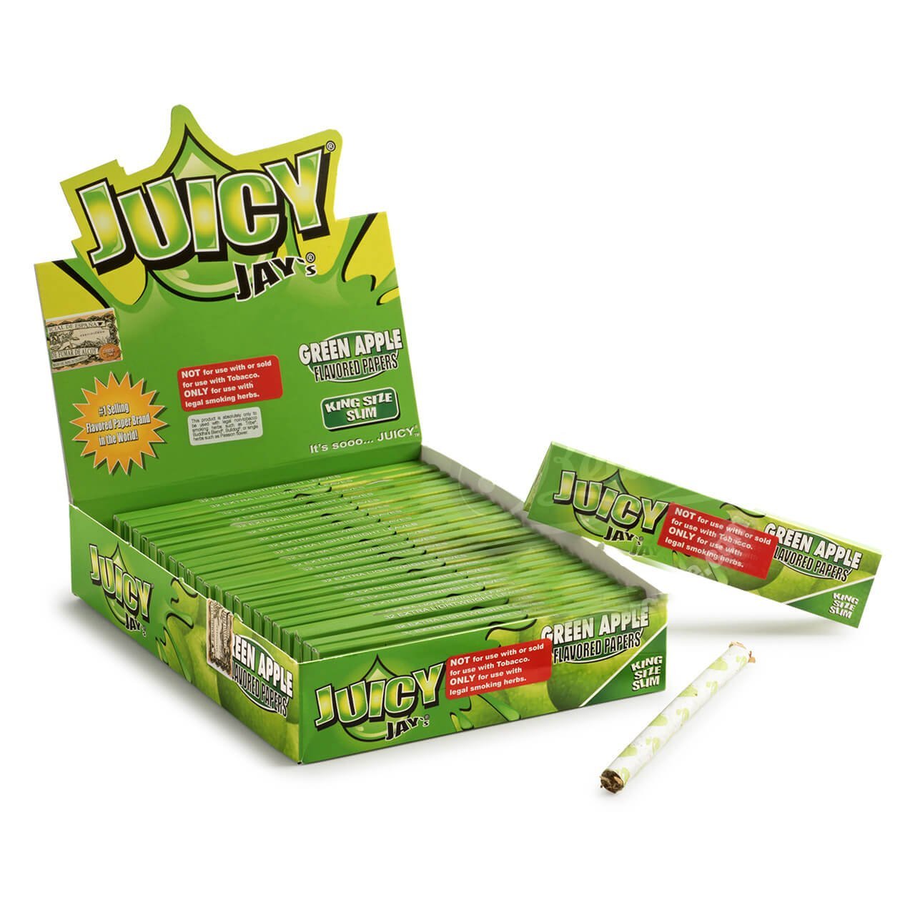 Juicy Jay Kingsize Green Apple Drehpapiere (24 Stück/Display)