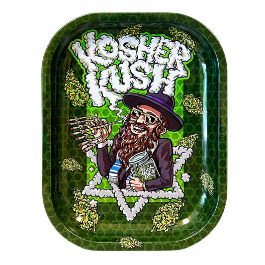 Best Buds Kosher Kush Metall-Drehunterlage, klein, 14 x 18 cm